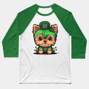 Yorkshire Terrier St. Patrick's Day Baseball T-Shirt